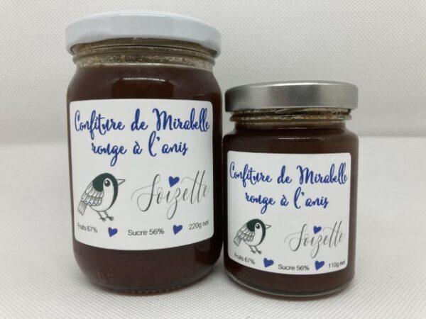 Confiture de Mirabelle rouge à l'anis