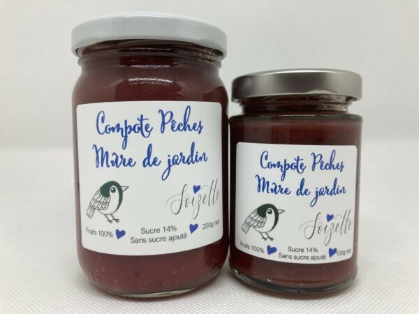 Compote de Pêches Mûre de jardin