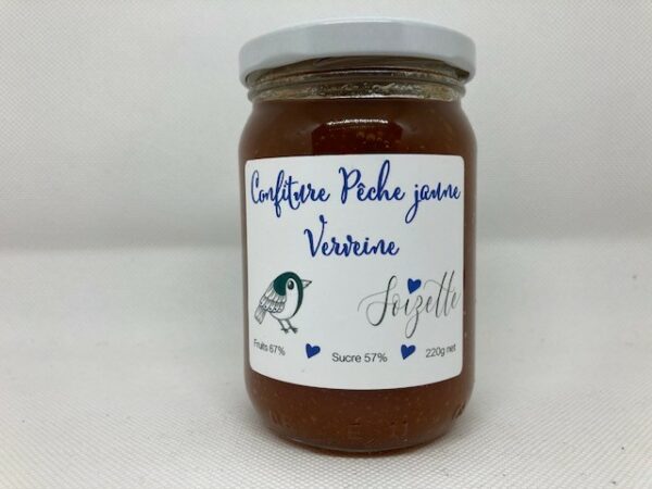 Confiture Pêche jaune Verveine