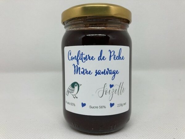Confiture de Pêche à la Mûre sauvage
