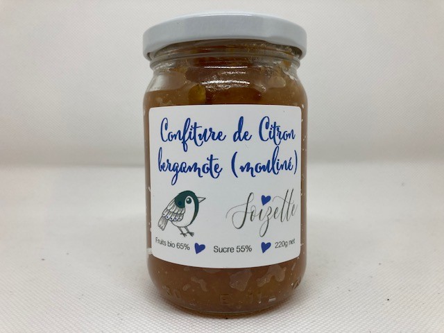 Confiture de Citron bergamote bio mouliné