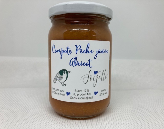Compote de Pêche jaune à l'Abricot