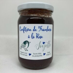Confiture de framboise à la rose